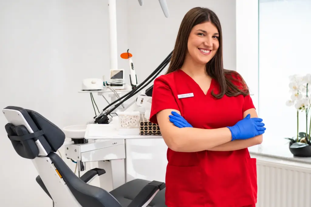 Mina Vučinić, dental nurse and X-ray technician.
